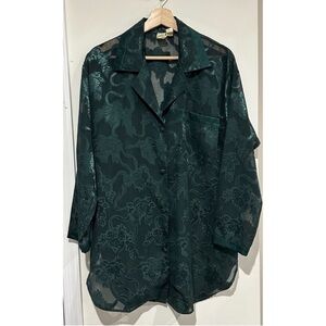 Vintage Victoria Secret Sheer Floral Nightshirt